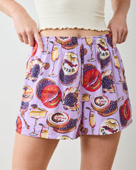 Champagne & Caviar - Eco Satin Boyfriend Boxer - Lavender Spritz