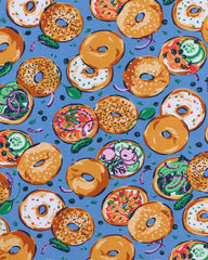 Bagels & Schmear - Quilted Pouch - Brunch Blues