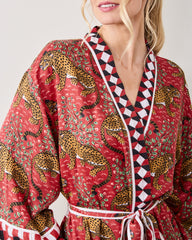 Bagheera - Eco Satin Robe - Scarlet