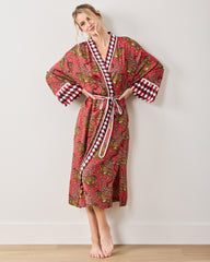 Bagheera - Eco Satin Robe - Scarlet