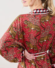 Bagheera - Eco Satin Robe - Scarlet
