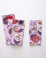 Champagne & Caviar - Dinner Napkins Set Of 4 - Lavender Spritz