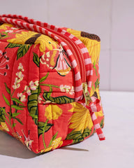 Autumn Sunflowers - Quilted Pouch - Orange