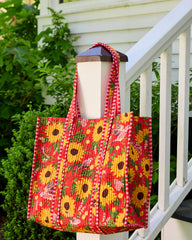 Autumn Sunflowers - The Traveler Tote - Orange