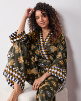 Bagheera Kaleidoscope - Petite Eco Satin Wrap Set - Olive