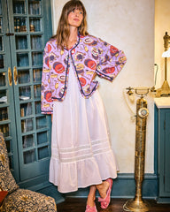 Champagne & Caviar - Eco Satin Slumber Jacket - Lavender Spritz