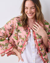 Butterfly Forager - Eco Satin Slumber Jacket - Rosewood