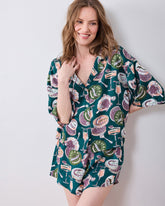 Champagne & Caviar - Eco Satin Sweet Dreams Set - Peacock Feather