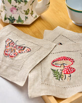 Butterfly Forager - Cocktail Napkins Set of 4 - Rosewood