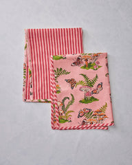 Butterfly Forager - Cocktail Napkins & Tea Towels Bundle - Rosewood