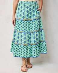 Aviary Flowers - Dunmore Blouse & Meadow Skirt Bundle - Soft Sage