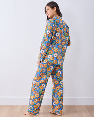 Bagels & Schmear - Petite Long PJ Set - Brunch Blues