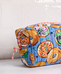 Bagels & Schmear - Quilted Pouch - Brunch Blues