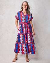 Canyon Geo - Harbour Dress - Arizona Blue