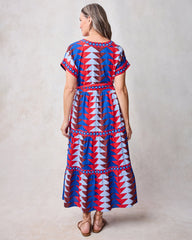 Canyon Geo - Harbour Dress - Arizona Blue