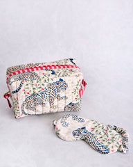 Bagheera - Quilted Pouch & Eco Satin Eye Mask Bundle - Wedding Cake