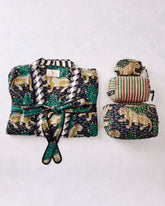 Bagheera - Eco Satin Robe & Pouches Bundle - Ink