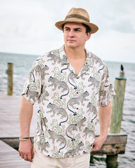 Bagheera - Eco Satin Vacation Camp Shirt - Wedding Cake