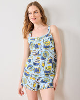 Champagne & Caviar - Back To Bed Short Set - Pale Blue