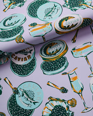 Champagne & Caviar - Peel & Stick Wallpaper - Lavender