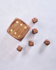 Brown - Dice Shaped Game Set - Sagebrook Home