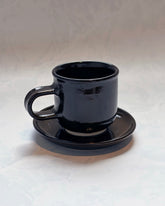 Black - Espresso Cup & Saucer - Object & Totem LLC