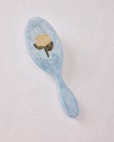 Blue Combo - Hand Painted Hydrangea Amazing Hair Day Brush - Solar Eclipse