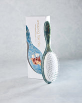 Blue Combo - Hand Painted Horse Amazing Hair Day Brush - Solar Eclipse