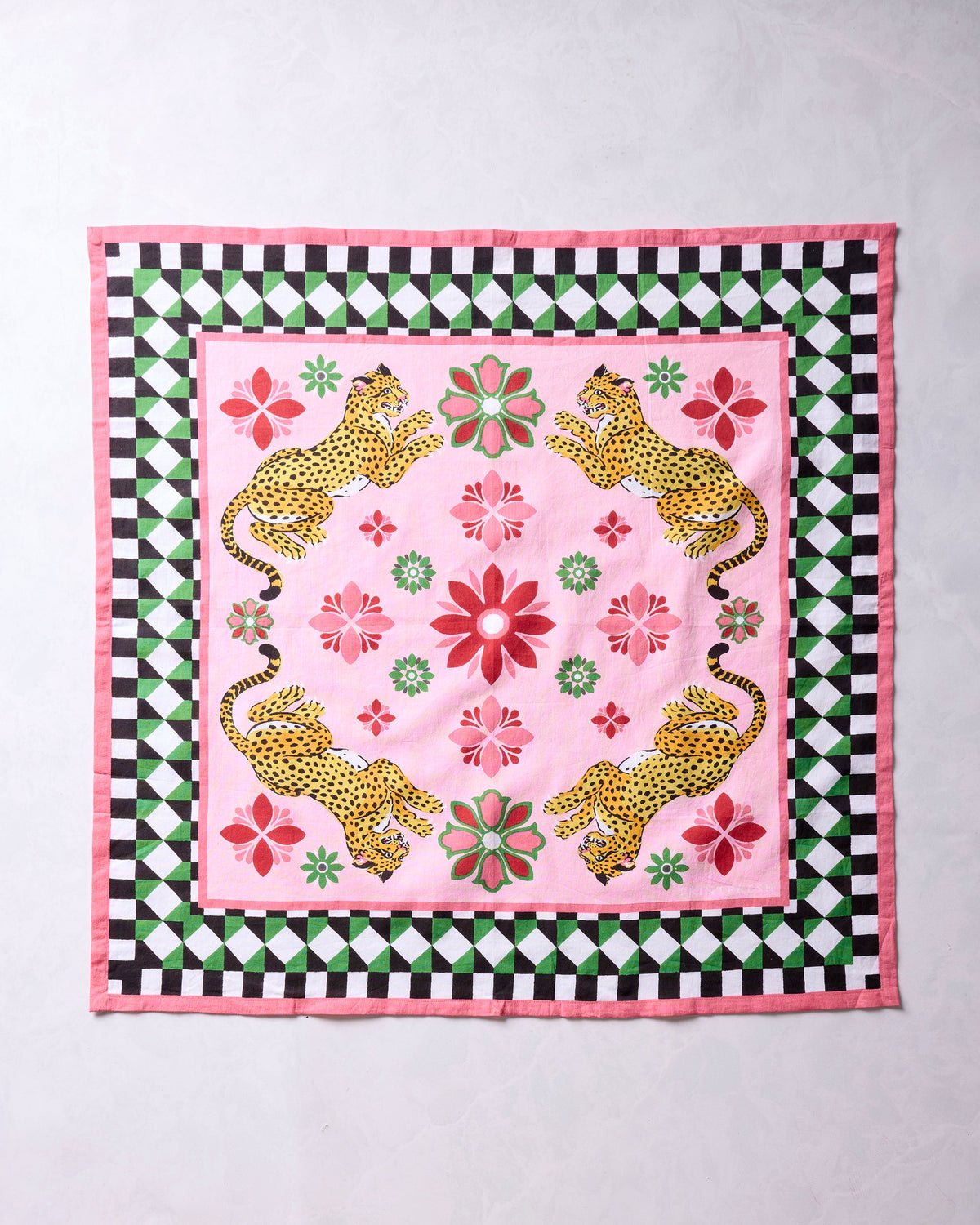 Bagheera Kaleidoscope - Printed Bandana Scarf - Blush