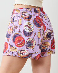 Champagne & Caviar - Eco Satin Boyfriend Boxer - Lavender Spritz