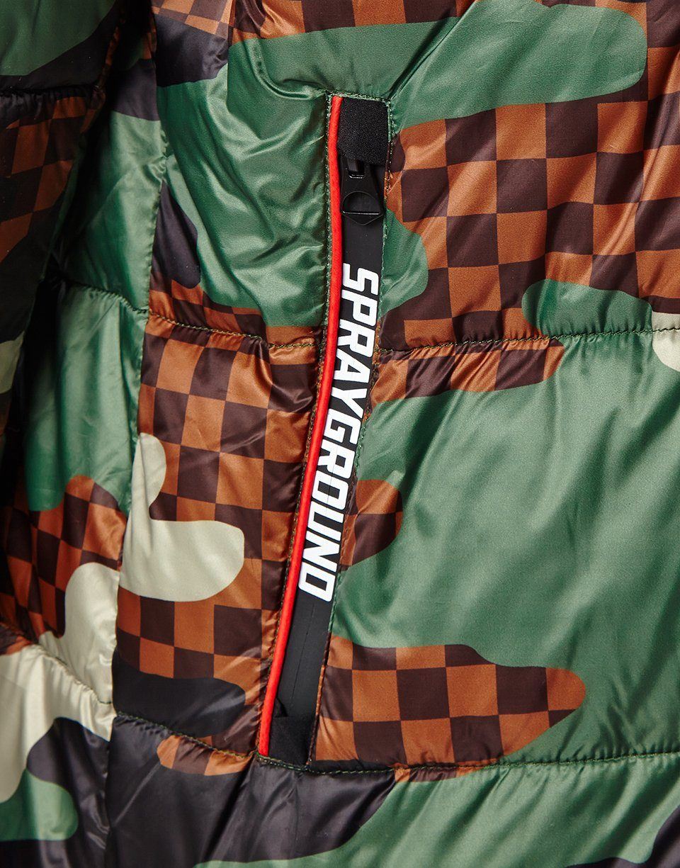 CAMO CHECKERED PUFFER
