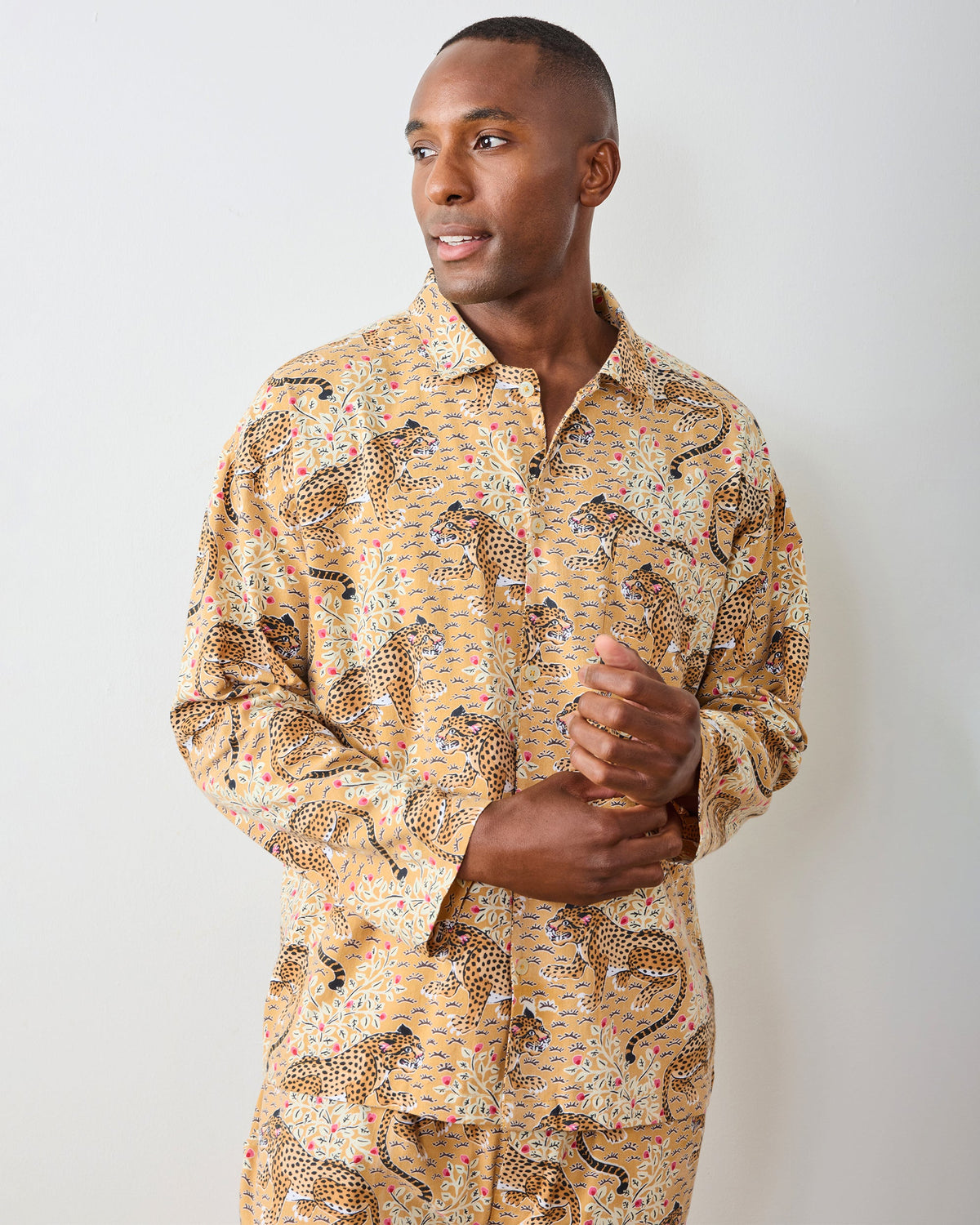 Bagheera - Men's Lightweight Flannel Long PJ Set - Tobacco