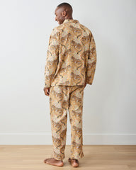 Bagheera - Men's Lightweight Flannel Long PJ Set - Tobacco