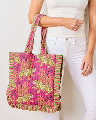 Bagheera - Ruffle Tote - Hot Pink