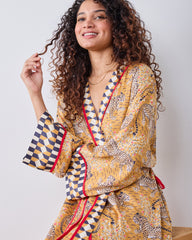 Bagheera - Eco Satin Robe - Tobacco