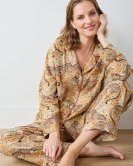 Bagheera - Tall Lightweight Flannel Long PJ Set - Tobacco