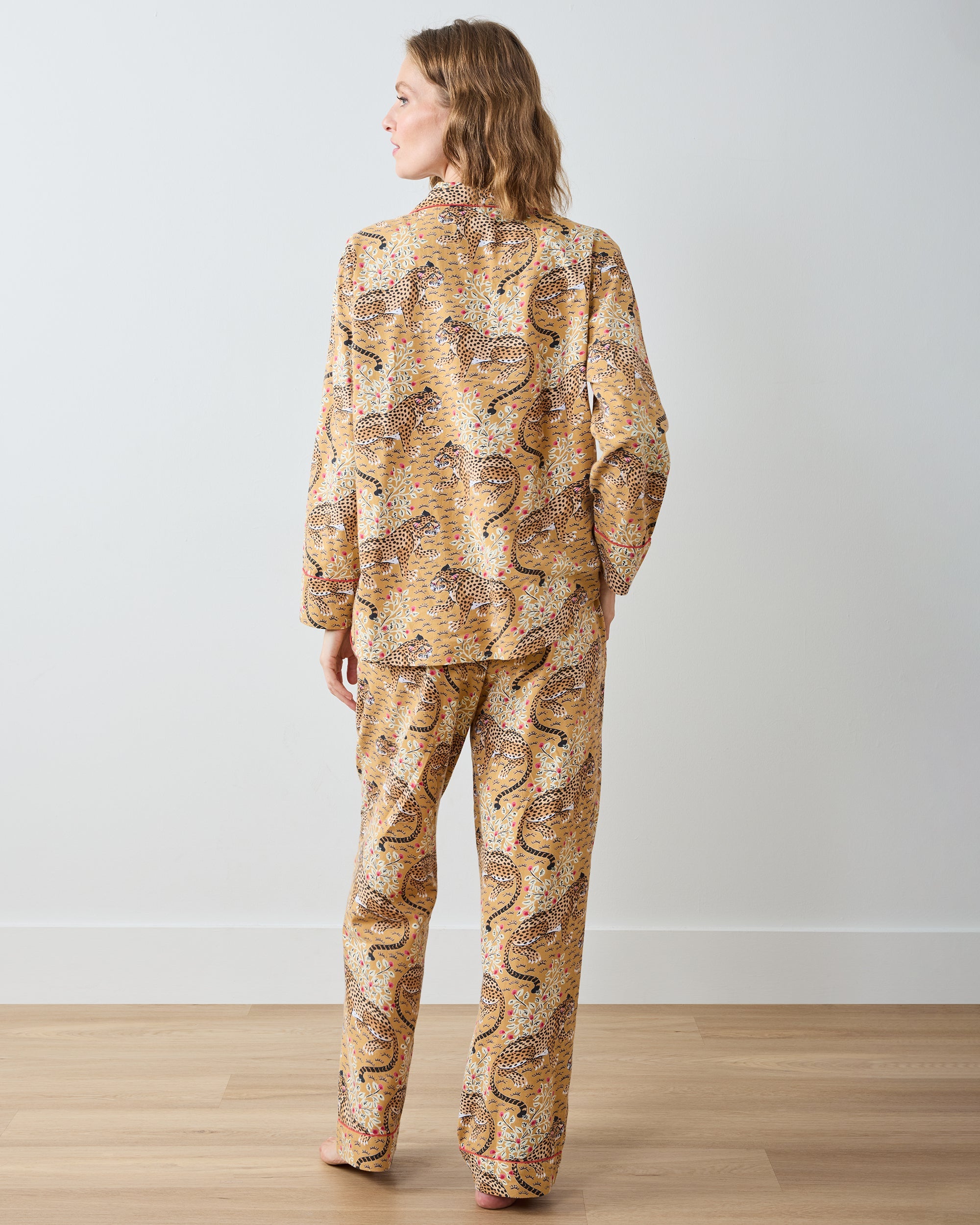 Bagheera - Lightweight Flannel Long PJ Set - Tobacco