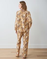 Bagheera - Tall Lightweight Flannel Long PJ Set - Tobacco