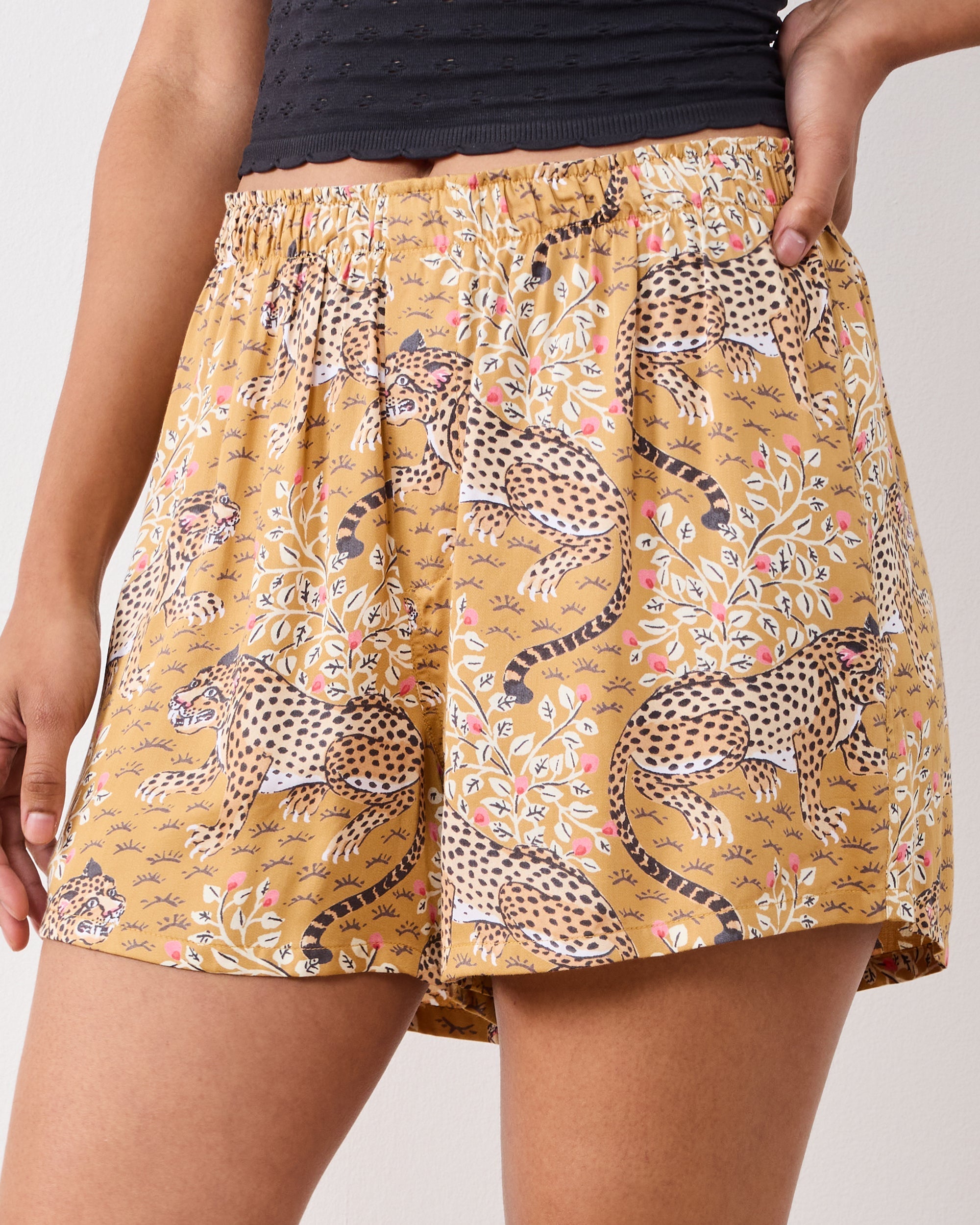 Bagheera - Eco Satin Boyfriend Boxer - Tobacco