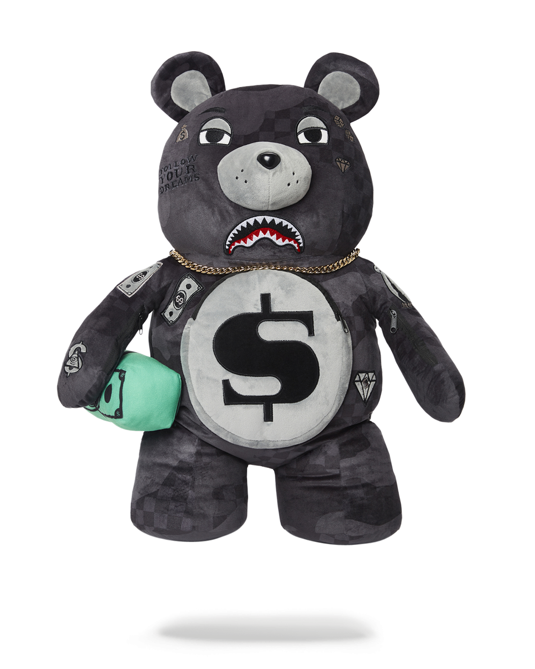 3AM NEVER SLEEP MONEYBEAR TEDDYBEAR BACKPACK