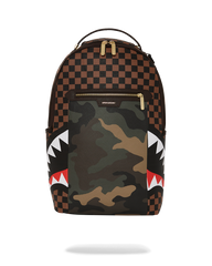 EXTERIOR GOLD ZIP POCKET SHARKS IN PARIS BACKPACK (DLXV)