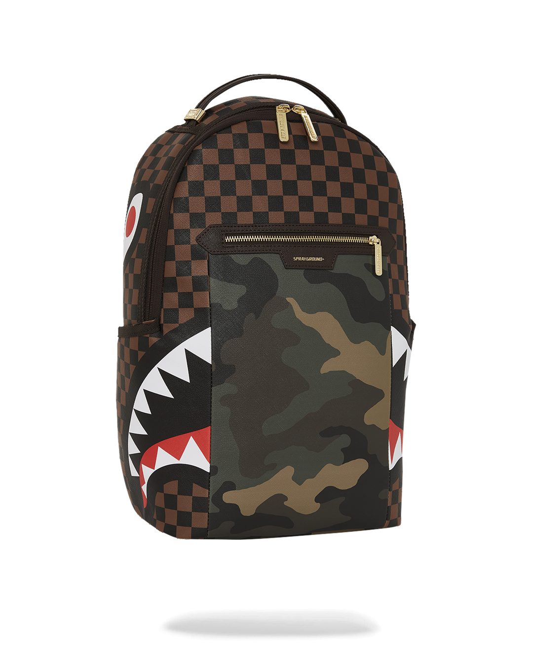 EXTERIOR GOLD ZIP POCKET SHARKS IN PARIS BACKPACK (DLXV)