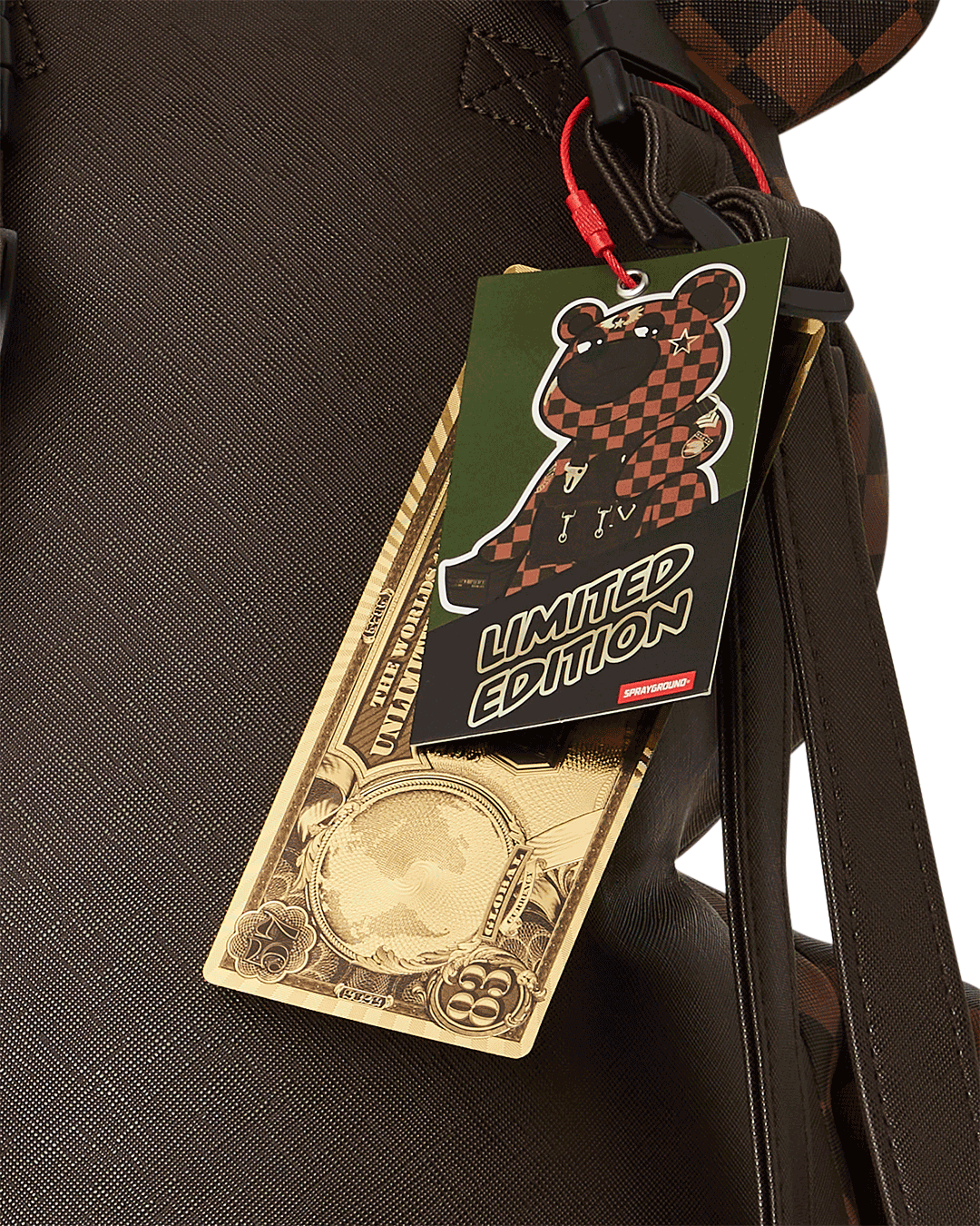 CHECKMATE ROYALE MONEYBEAR TEDDYBEAR BACKPACK