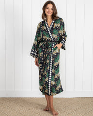 Bagheera - Eco Satin Robe - Ink