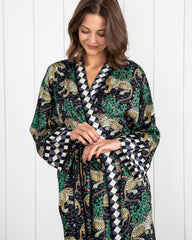 Bagheera - Eco Satin Robe & Pouches Bundle - Ink