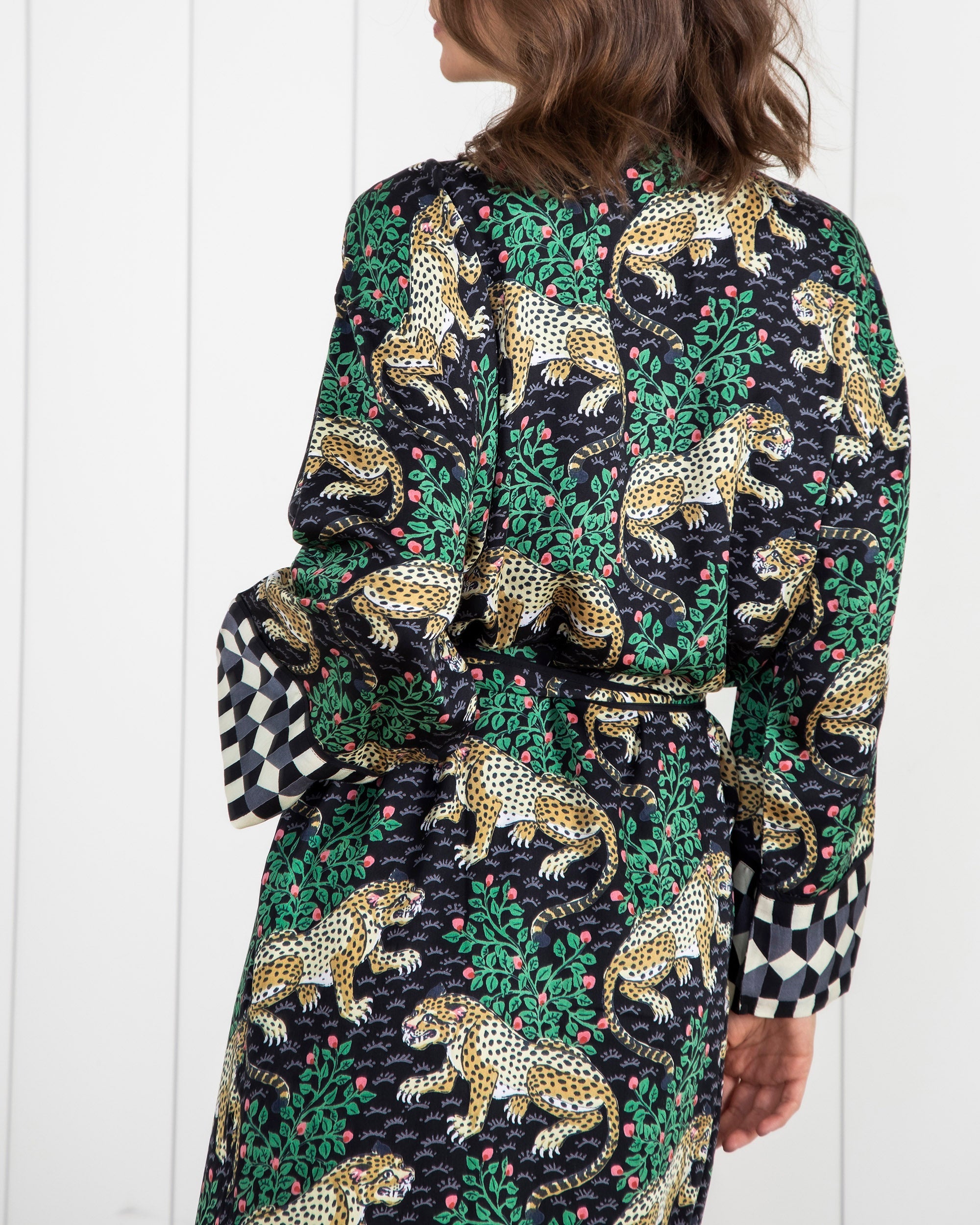 Bagheera - Eco Satin Robe & Pouches Bundle - Ink