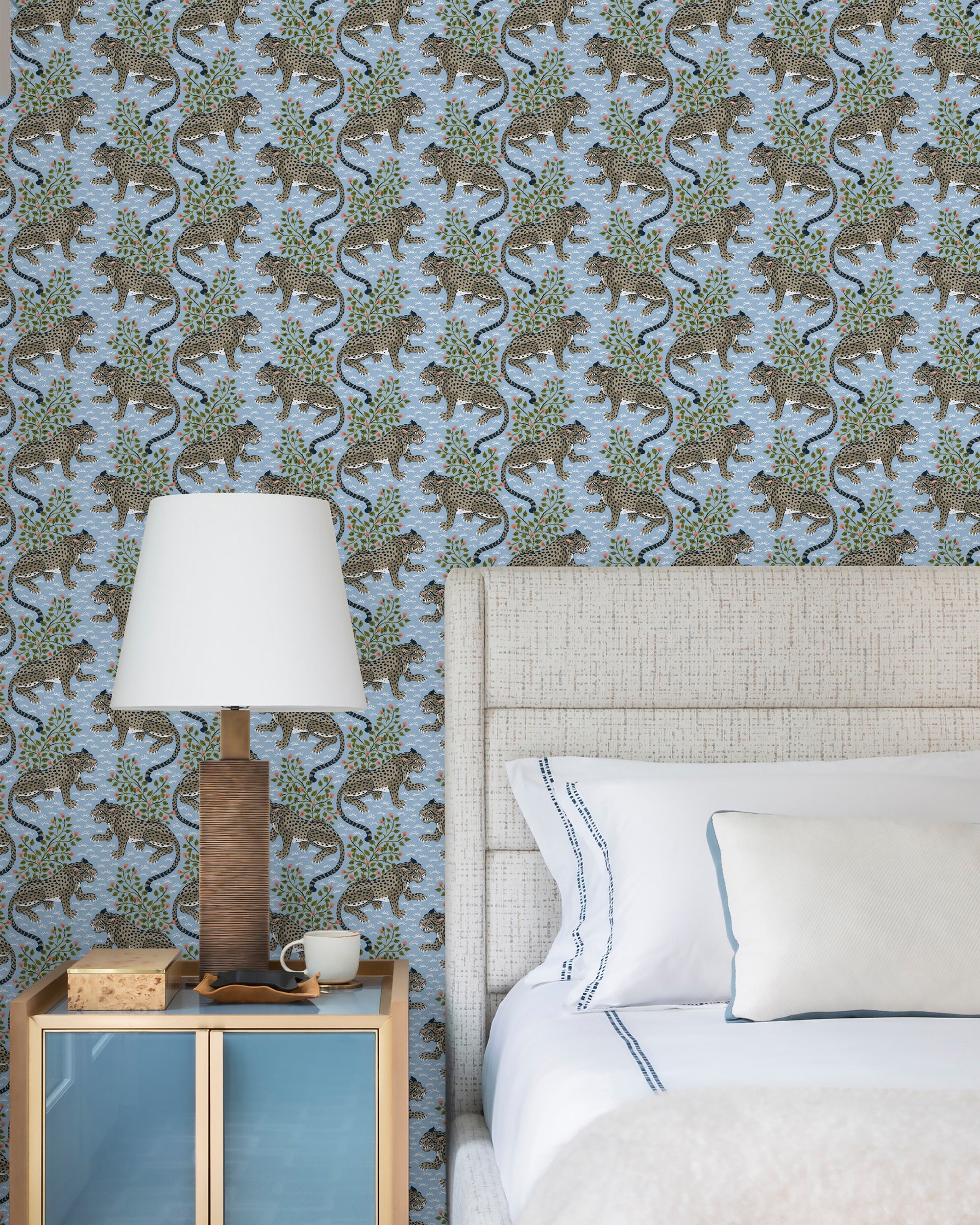 Bagheera - Peel & Stick Wallpaper - Ice Blue