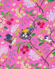 Bird & Blossom - Apron - Fuchsia Berry