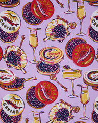 Champagne & Caviar - Dinner Napkins Set Of 4 - Lavender Spritz