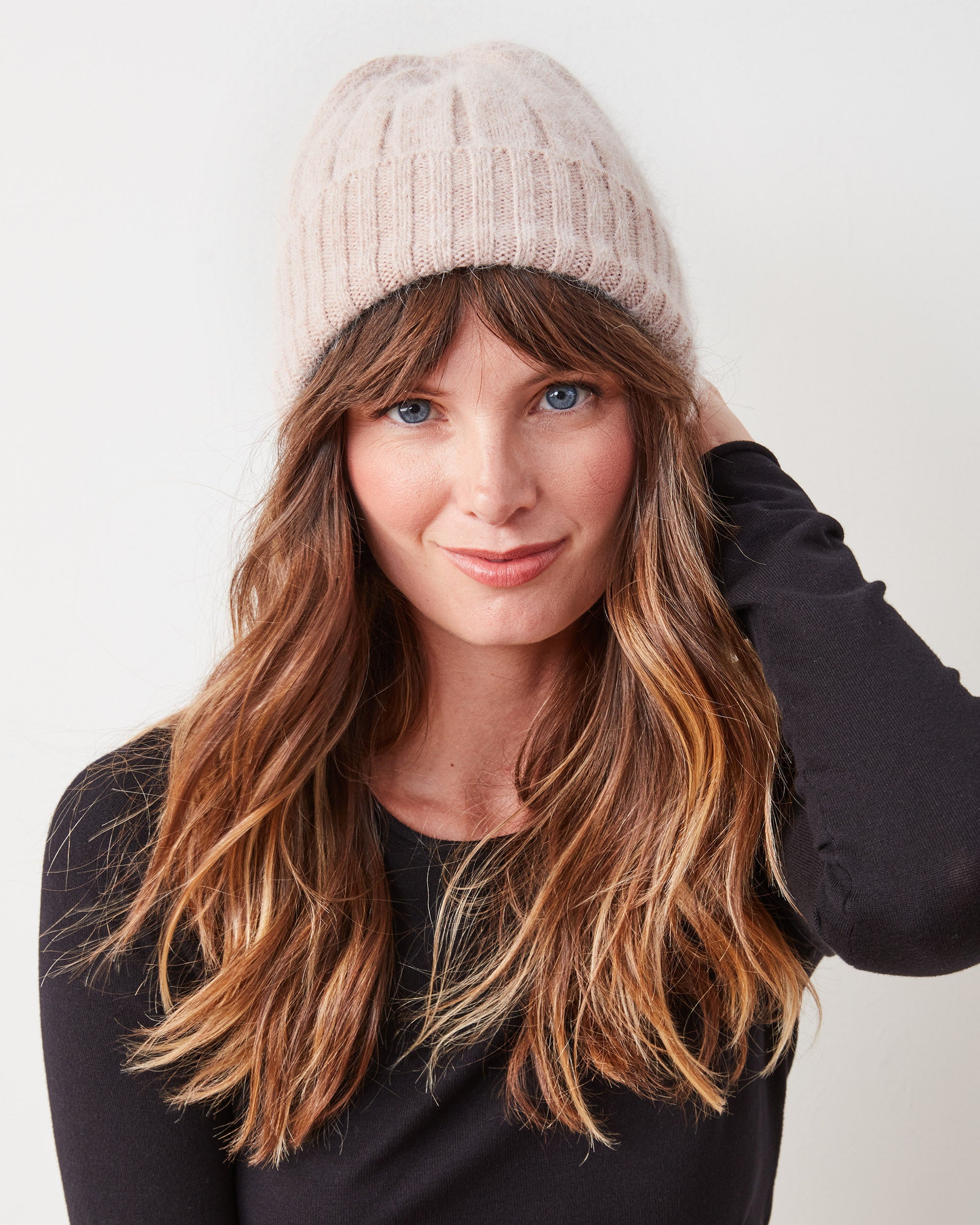 Beige - Super Soft Angora Beanie - Comfortarians